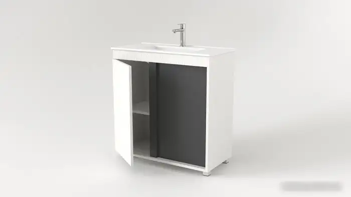 Дабер Тумба под умывальник 013 WeltWasser Deilbach 7517-80 Т13.8W.0.20 (белый древесный/серый) – фото товара