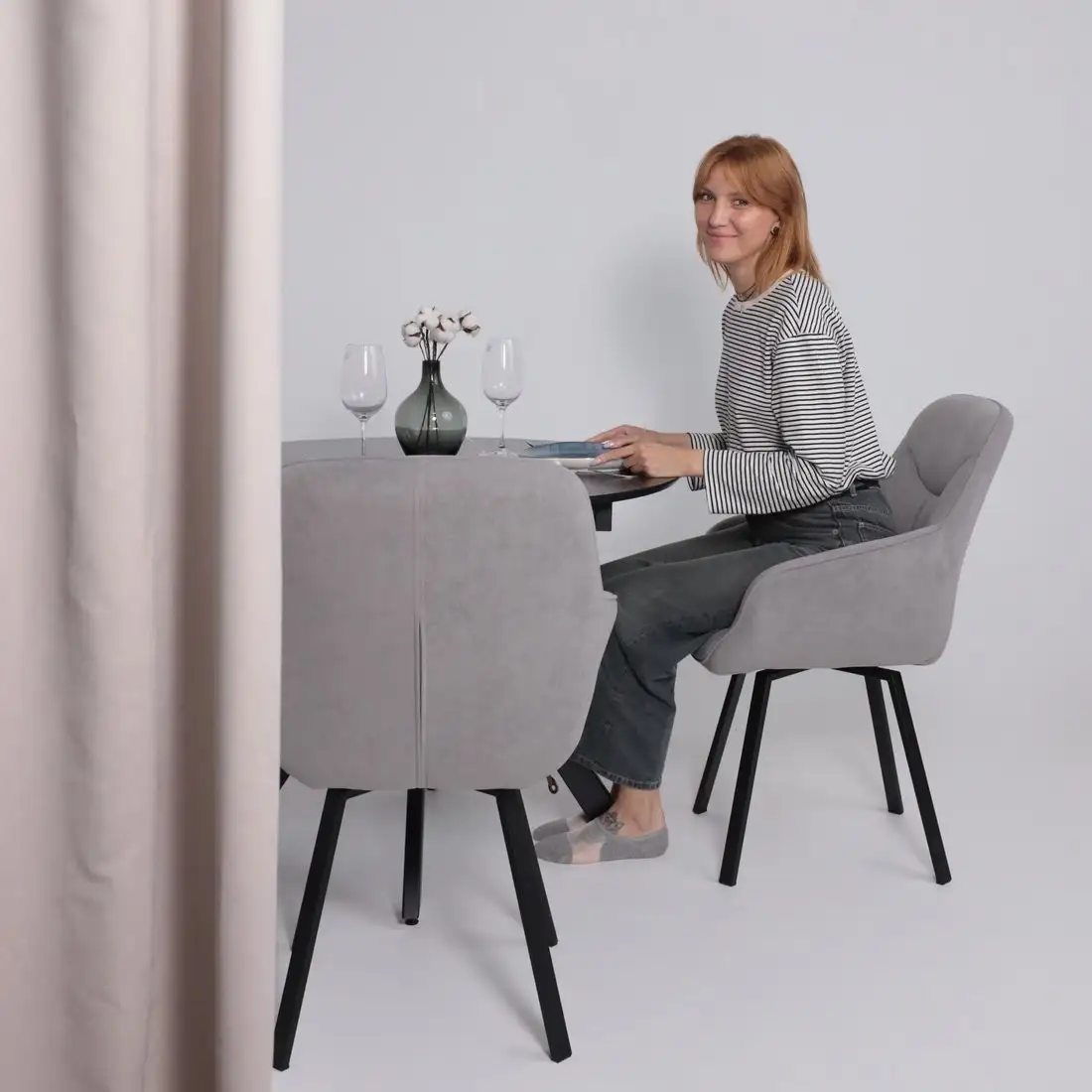 Стул Мамадома Romeo smile 360 (b22 Grey Lux/черный)