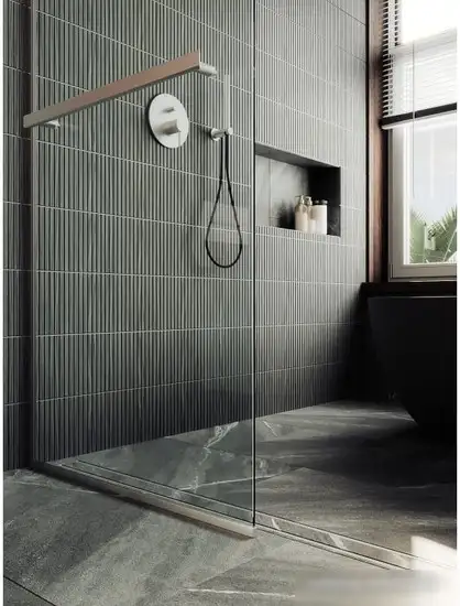 Душевая стенка MaybahGlass 195x69 MGD-720-5у (прозрачное стекло/хром матовый) - фото товара