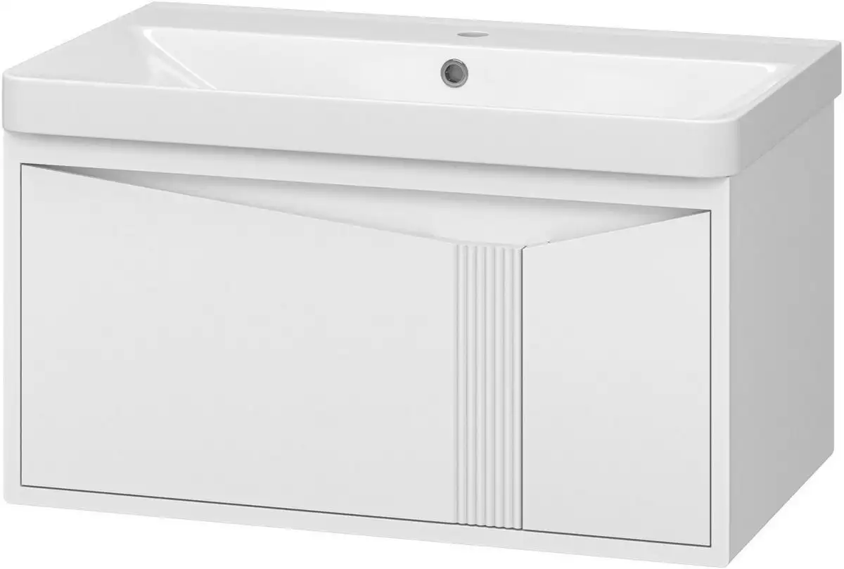 Brevita Тумба с умывальником Cascade 80 CAS-09080-011Я+RCW-141880WH – фото товара