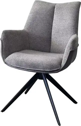 Стул с подлокотниками M-City Pontus 626M05484 (KN01-03 серыйBZ1046-02 темно-серыйчерный) – изображение в каталоге