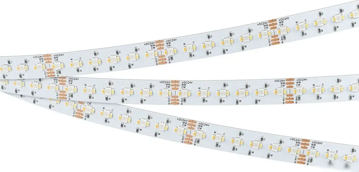Светодиодная лента Arlight 4W/m 60Led/m 2835SMD разноцветный/холодный белый 5M RT-AM360-12mm 24V RGBW-MIX 044036 – фото товара