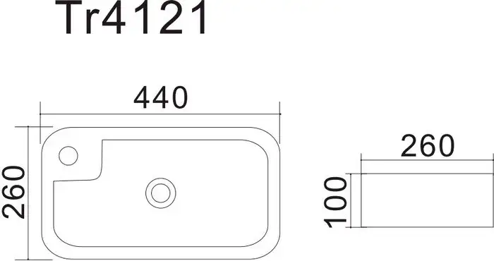 Умывальник Uptrend Midea TR4121 (глянцевый белый) - фото товара