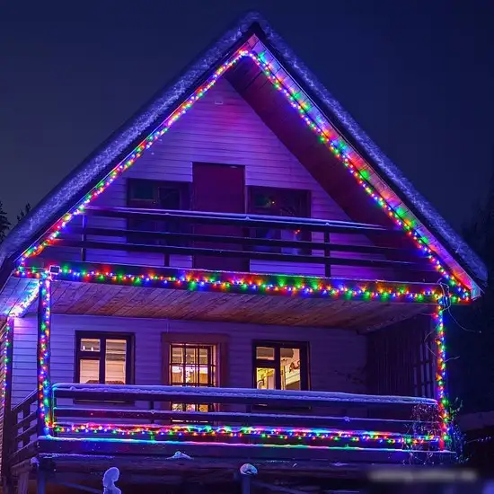 Новогодняя гирлянда Евросвет 400-101 10 м a044074 (мульти с эффектом мерцания) – фото товара