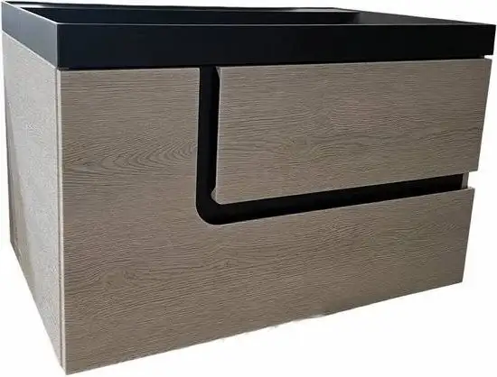 Garda Тумба под умывальник Lazio 80н_800 29.80н.800.PVC (дуб серый/черный) – фото товара