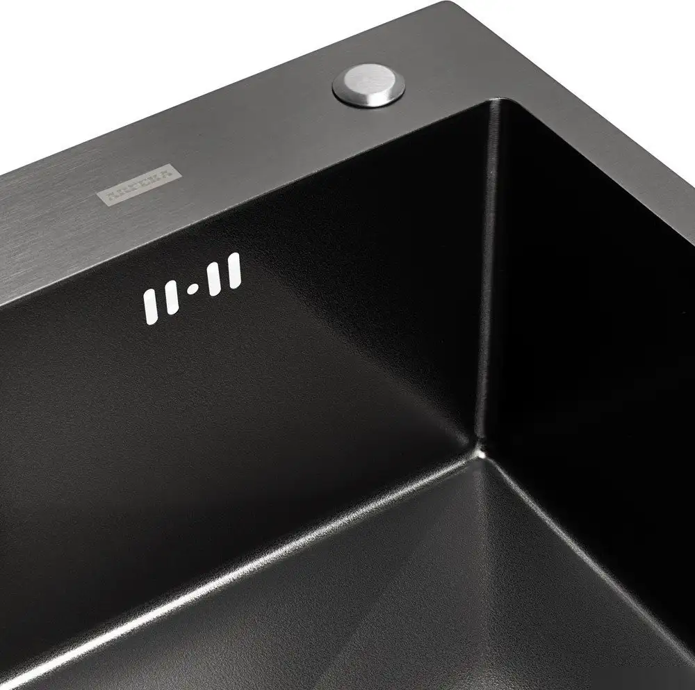 Кухонная мойка ARFEKA Eco AR PVD Nano Decor Volcanic Rock 70x50 (черный) - фото товара