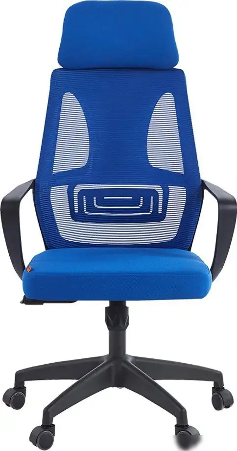 Офисное кресло CHAIRMAN CH636 (ткань, черный пластик/синий) – фото товара