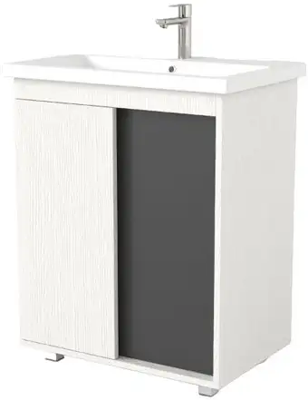 Дабер Тумба под умывальник 013 Cersanit Como 70 Т13.7C.0.20 (белый древесный/серый) – изображение в каталоге