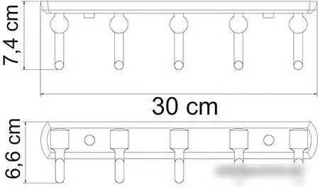 Планка с крючками Wasserkraft Oder K-3075 – фото товара