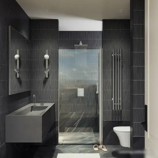 Душевая дверь MaybahGlass 198x80 MGD-803-5 (прозрачное стекло/хром матовый) - фото товара