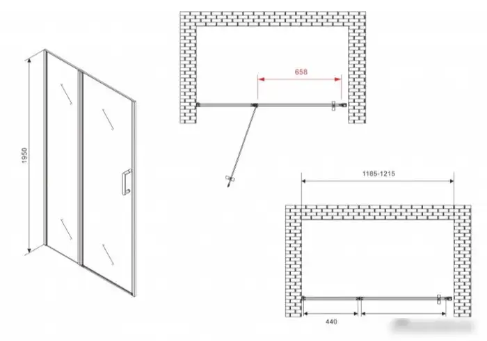 Душевая дверь Abber Sonnenstrand AG04120MS - фото товара