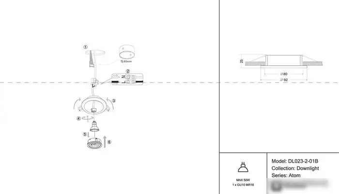 Точечный светильник Maytoni Atom DL023-2-01B – фото товара