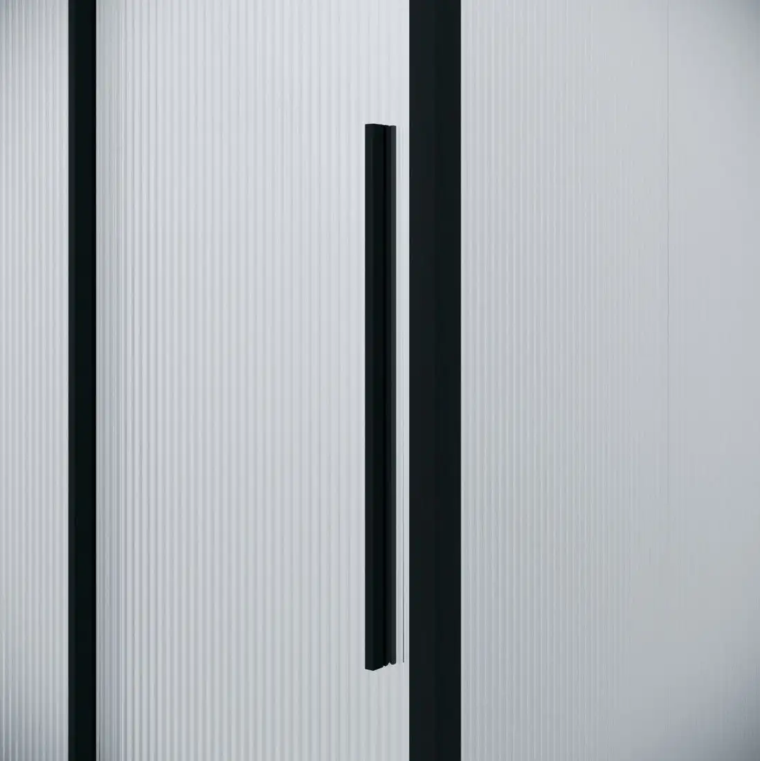 Душевая дверь Niagara Nova NG-84-L12FHB 120x195 (черный матовый/рифленое стекло) - фото товара