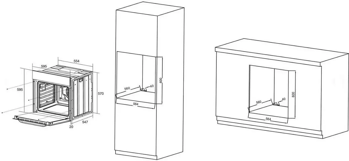 Электрический духовой шкаф ZorG RAV616 black - фото товара