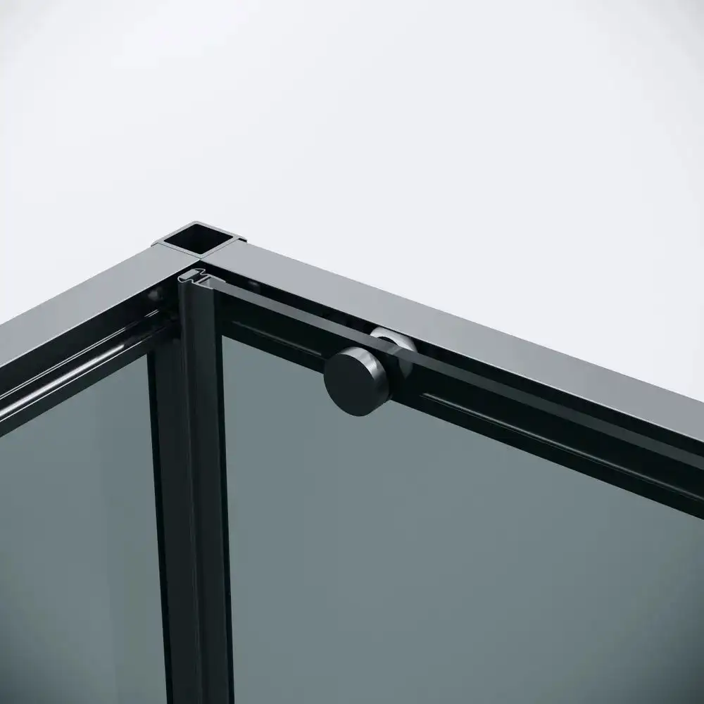 Душевой уголок Grossman Galaxy 100х100х195 120.K33.01.1010.21.10 (черный матовый/тонированное стекло) - фото товара