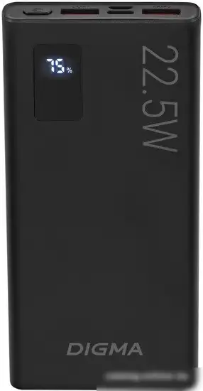 Внешний аккумулятор Digma DGPF10A 10000mAh (черный) – фото товара