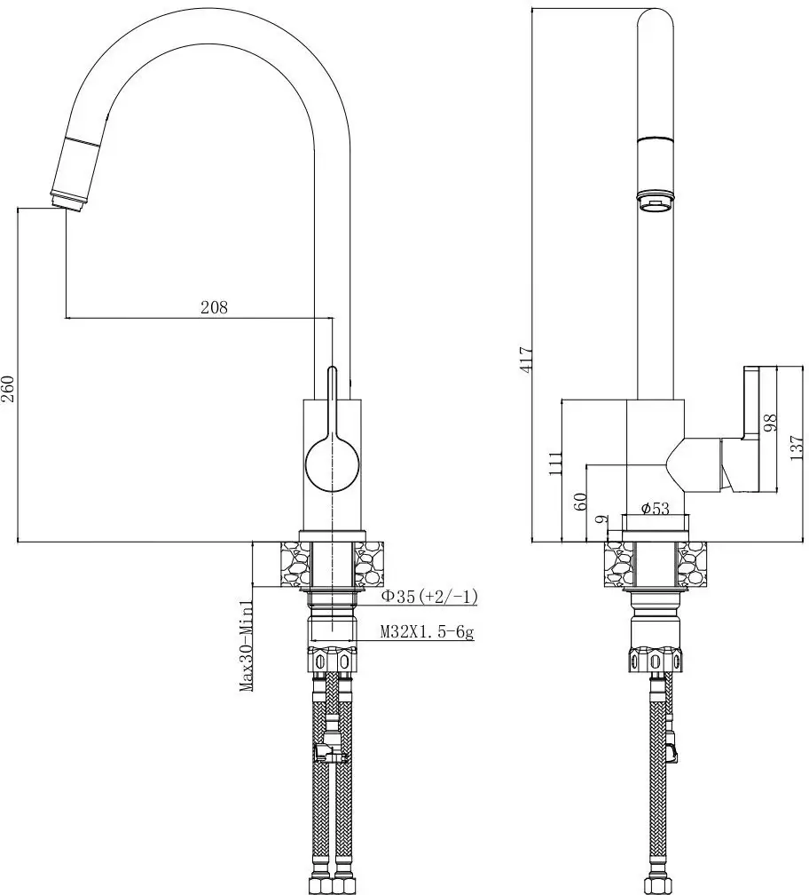 Смеситель Voda Vessel VSL519G - фото товара