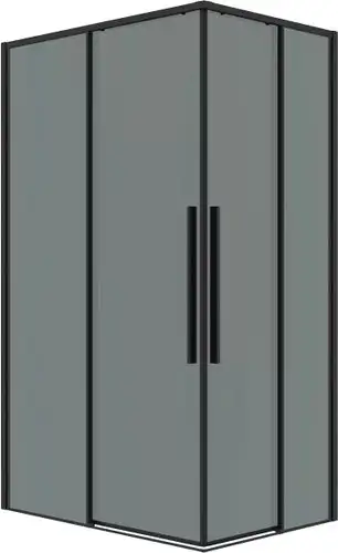 Душевой уголок Grossman Galaxy 90x80x195 300.K33.01.9080.21.10 (черный матовый/тонированное стекло) - изображение в каталоге