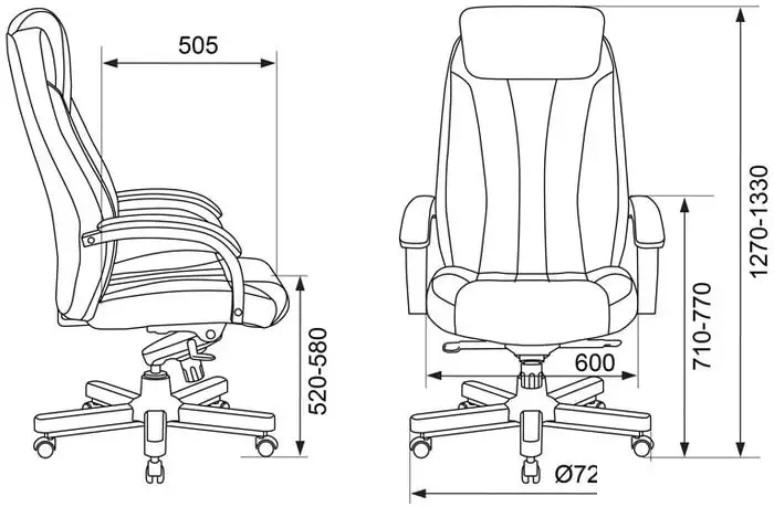 Кресло Бюрократ T-9922WALNUT/BLACK (черный) – фото товара