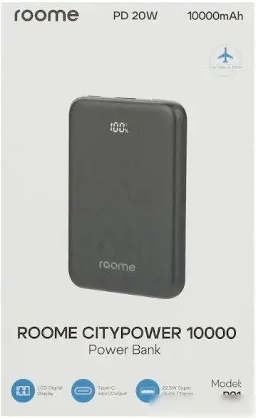 Внешний аккумулятор Roome CityPower P91 10000mAh (черный) – фото товара