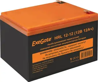 Аккумулятор для ИБП ExeGate HRL 12-12 (12В, 12 А·ч) – изображение в каталоге