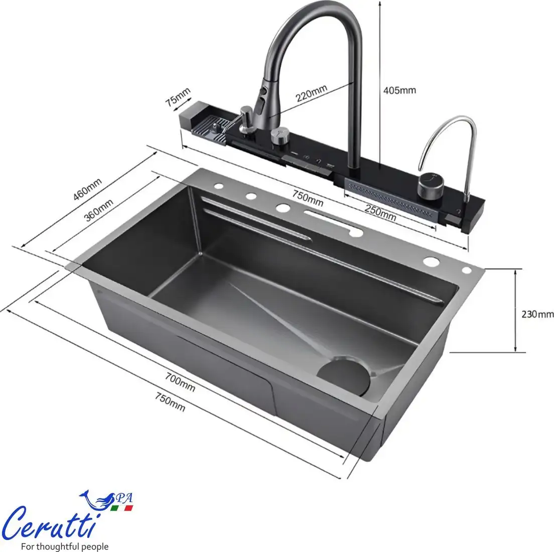 Кухонная мойка Ceruttispa ct 11109 - фото товара