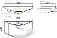Aqwella Тумба с умывальником Allegro 85 Agr.01.08/3 – фото товара