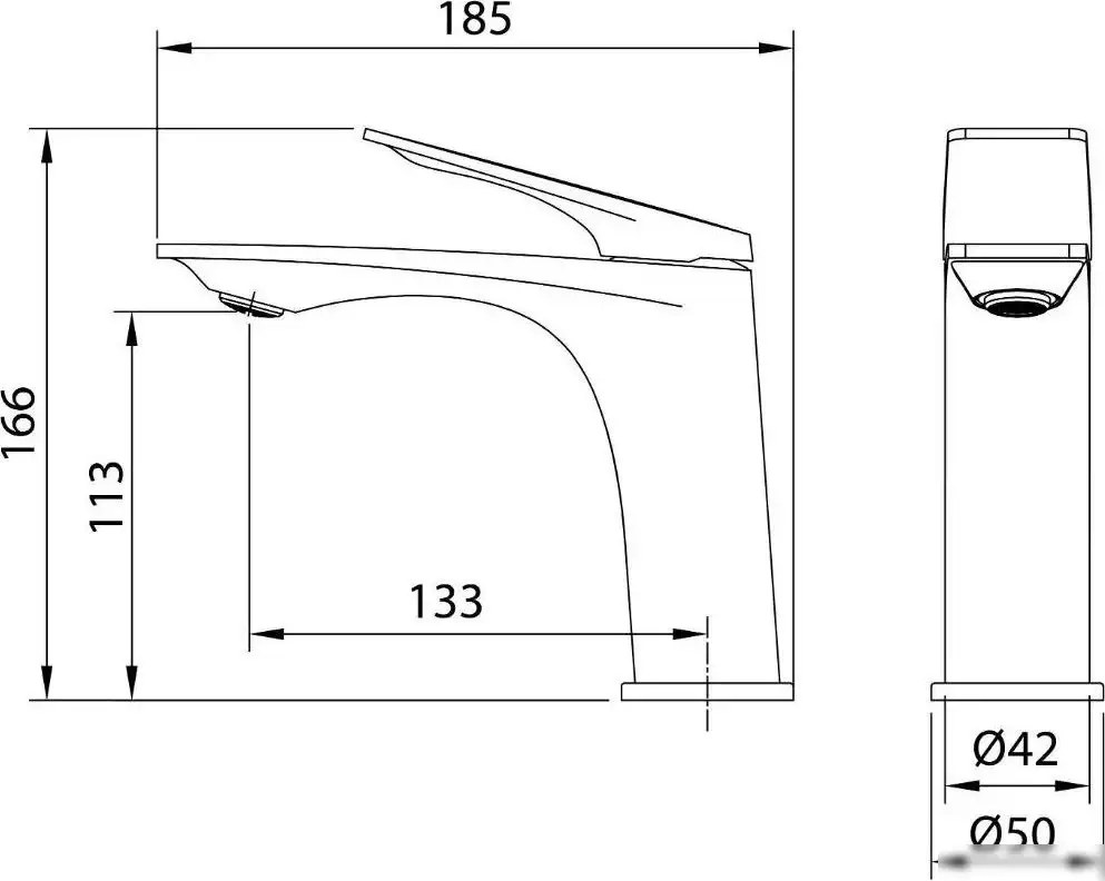 Смеситель Grossman Galaxy 510.K35.01.210 (черный матовый) - фото товара