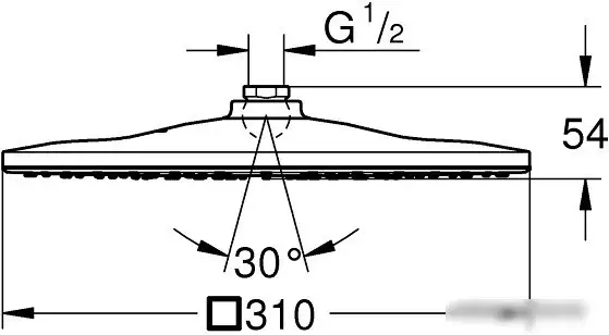 Верхний душ Grohe Rainshower 310 Mono Cube 26567000 - фото товара