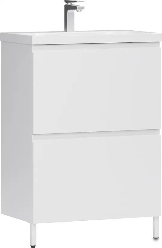Belux Тумба под умывальник Минск Н 60-02 (1, белый глянцевый) – фото товара