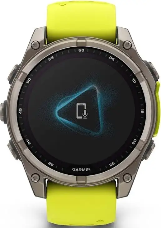 Умные часы Garmin Fenix 8 Solar, Sapphire 47мм (титановый серый с желтым ремешком) – фото товара