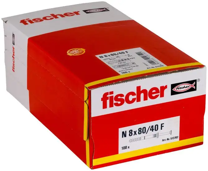Дюбель-гвоздь Fischer N 8 x 80/40 F 513702 (100 шт) – фото товара