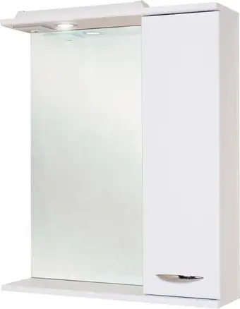 Onika Шкаф с зеркалом Ника 60.01 правый (белый) [206016] – изображение в каталоге