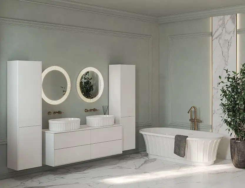 Belux Зеркало Джаз В 105 (1, белый глянцевый) – фото товара