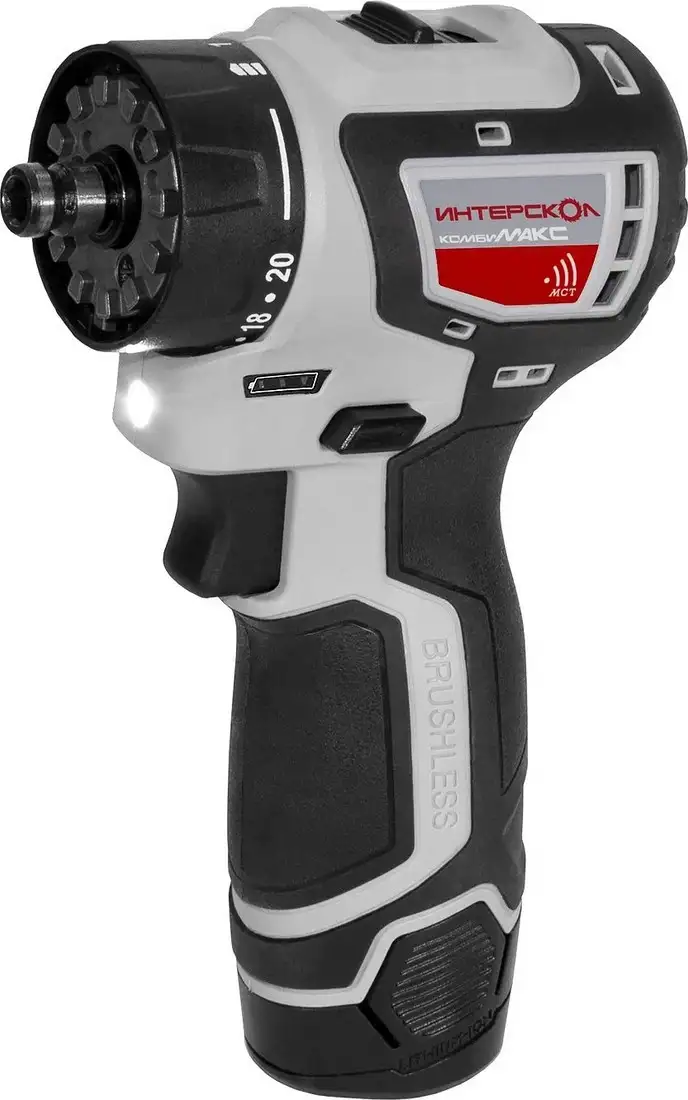 Дрель-шуруповерт Интерскол КомбиМАКС ДА-10/12В 36 687.2.2.79 (с 2-мя АКБ, кейс) – фото товара