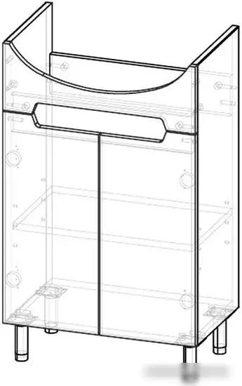 Garda Тумба под умывальник Marsel-7 500 Т_ум_2дв_500_PVC – фото товара