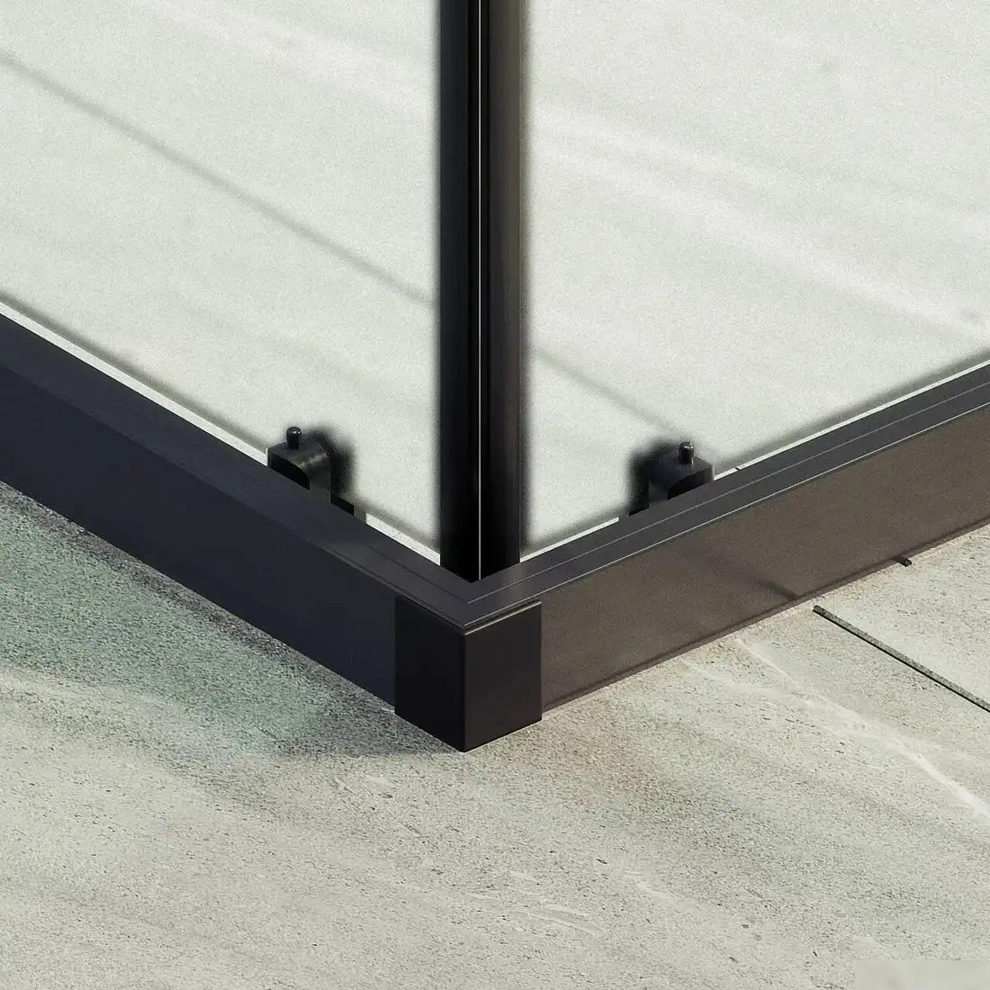 Душевой уголок MaybahGlass MGY-1330-6 (сатин стекло/черный) - фото товара