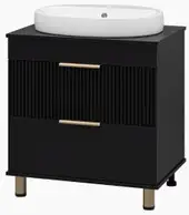 Brevita Тумба под умывальник Enfida 70 ENF-06070-0242Я (черный матовый) – изображение в каталоге