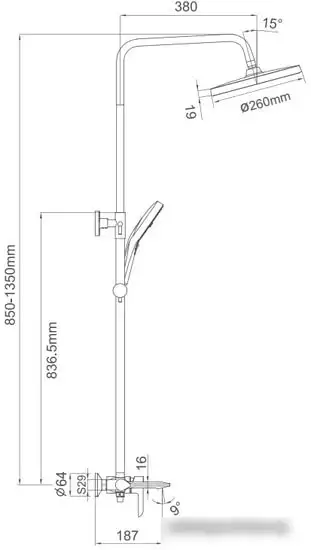 Душевая система Gappo G2403-6 - фото товара