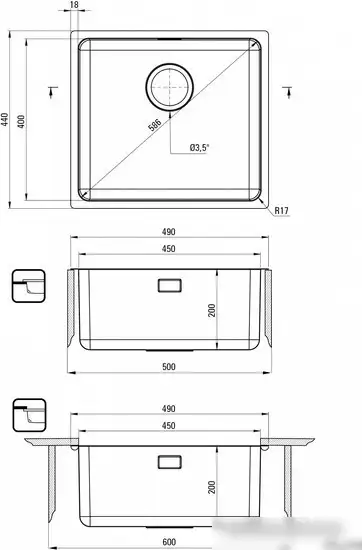 Кухонная мойка Deante Egeria ZPE 010D - фото товара