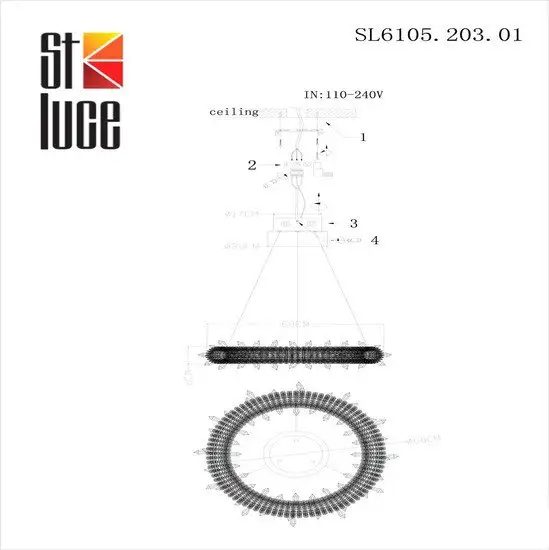 Подвесная люстра ST Luce SL6105.203.01 – фото товара