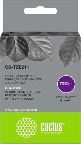 Картридж CACTUS CS-TZE211 (аналог Brother TZE211) – изображение в каталоге