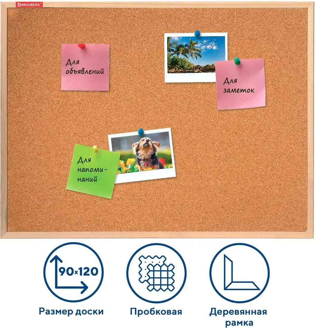 Офисная пробковая доска BRAUBERG 236861 – фото товара