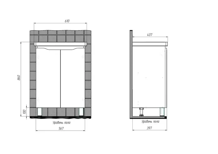Briz Тумба напольная Мальта 60 с умывальником Фостер – фото товара