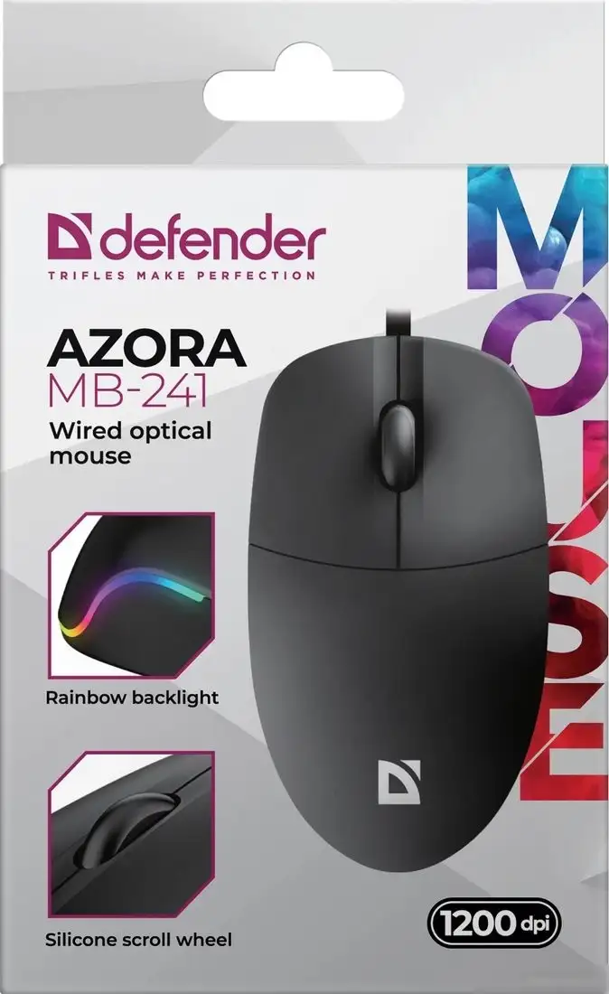 Мышь Defender Azora MB-241 (черный) – фото товара