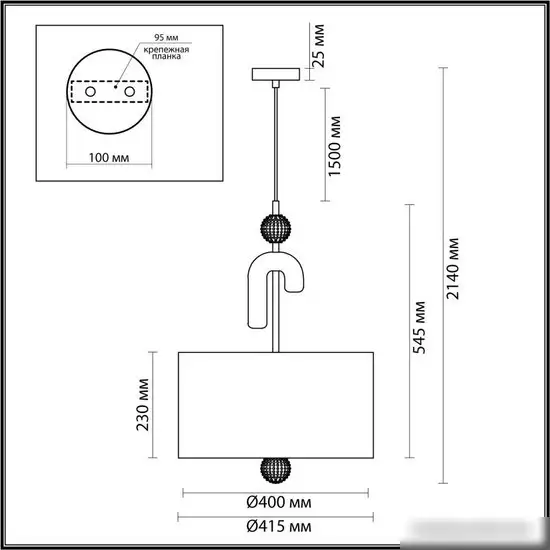 Подвесная люстра Odeon Light Bagel 5410/3 – фото товара