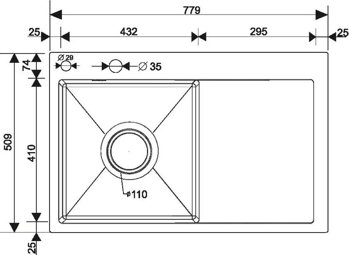 Кухонная мойка РМС MRK-7851G L (с дозатором) - фото товара