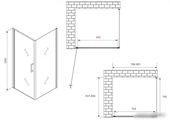 Душевой уголок Abber Sonnenstrand AG04080-S85 - фото товара