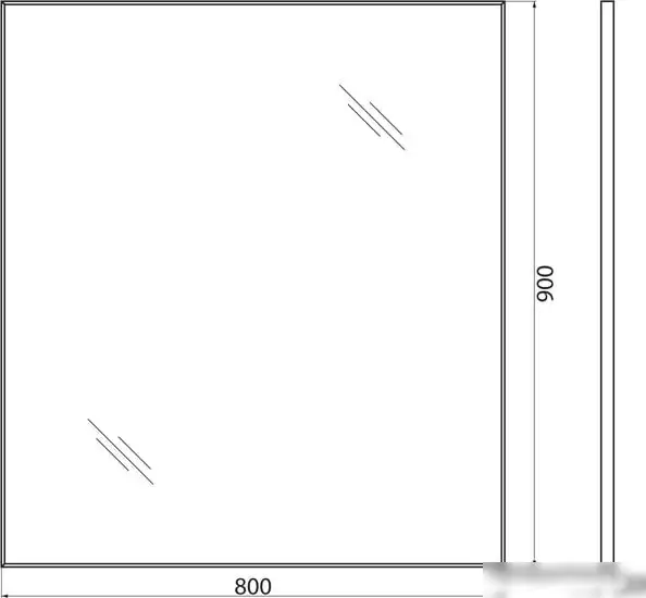 Мебель для ванных комнат BelBagno Зеркало SPC-AL-800-900 – фото товара