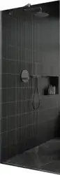 Душевая стенка MaybahGlass 195x109 MGD-681-5у (графитовое стекло/хром матовый)
